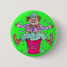 Clown Capers Button Pin Badge