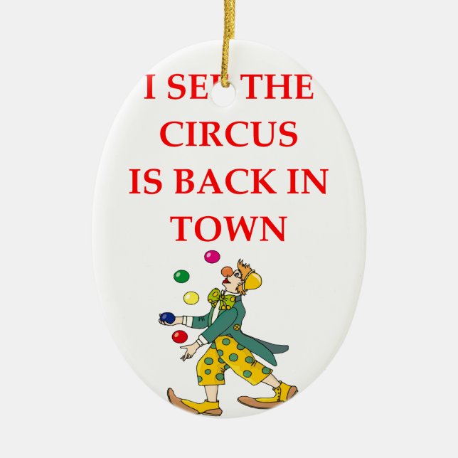 clown ceramic tree decoration (Front)