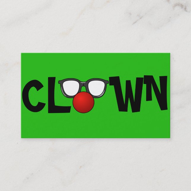 Clown Children's Entertainer Circus Business Card (Front)