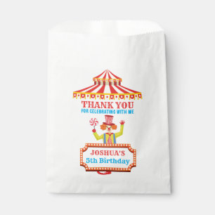 Clown circus carnival birthday party custom favour bag
