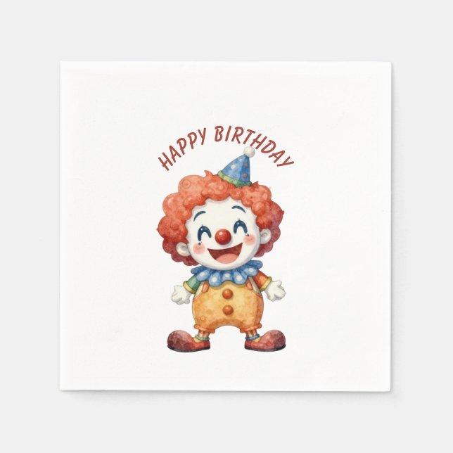 Clown Circus Humour Napkin (Front)