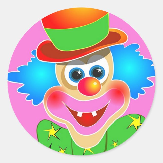 Clown Classic Round Sticker (Front)