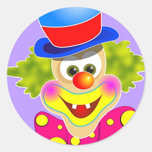 Clown Classic Round Sticker (Front)