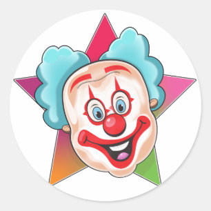 Clown Classic Round Sticker