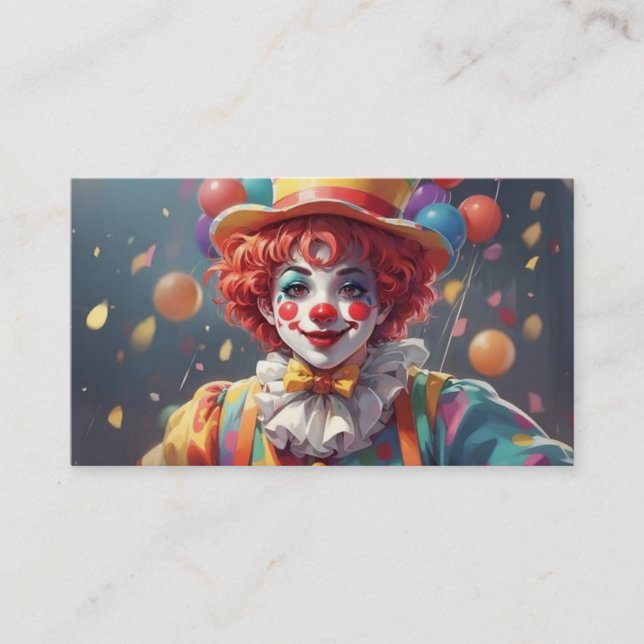 Clown Clowns for Birthday Parties Business Cards (Front)