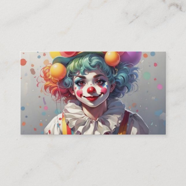 Clown Clowns for Birthday Parties Business Cards (Front)