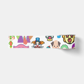 Clown Collage Print Ribbon Grosgrain Ribbon