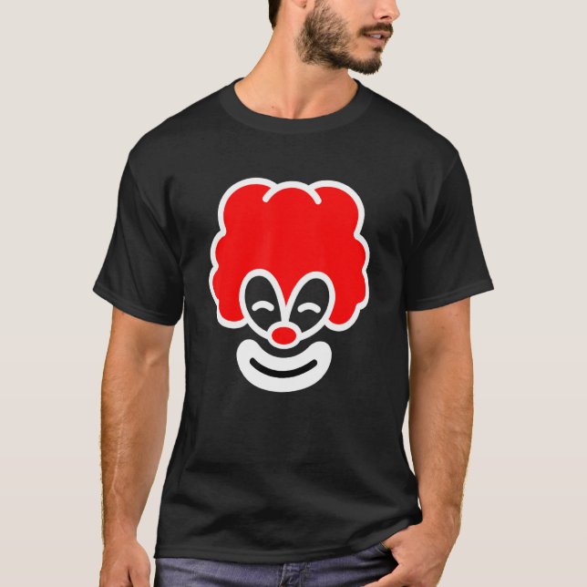 Clown Costume Circus Clown Wig Red Nose Children T-Shirt (Front)