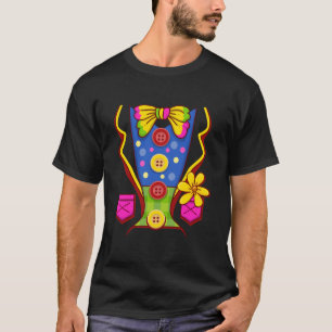 Clown Costume for Kids Men Women Halloween Outfit T-Shirt