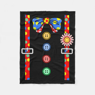Clown Costume Halloween Fleece Blanket