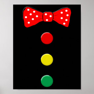 Clown Costume Halloween Fun Circus Clown Matching  Poster