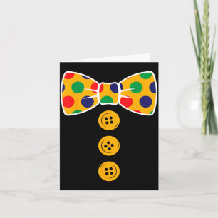 Clown Costume Halloween Funny Circus Clown Gift Card