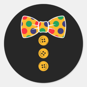Clown Costume Halloween Funny Circus Clown Gift Classic Round Sticker