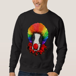 Clown Cow Carnival Circus Staff Farm Animal Cow  F Sweatshirt