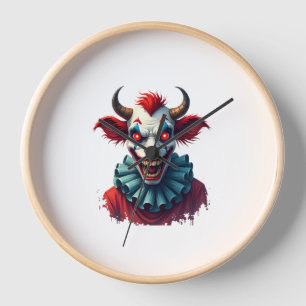 Clown Cow of Terror Clock