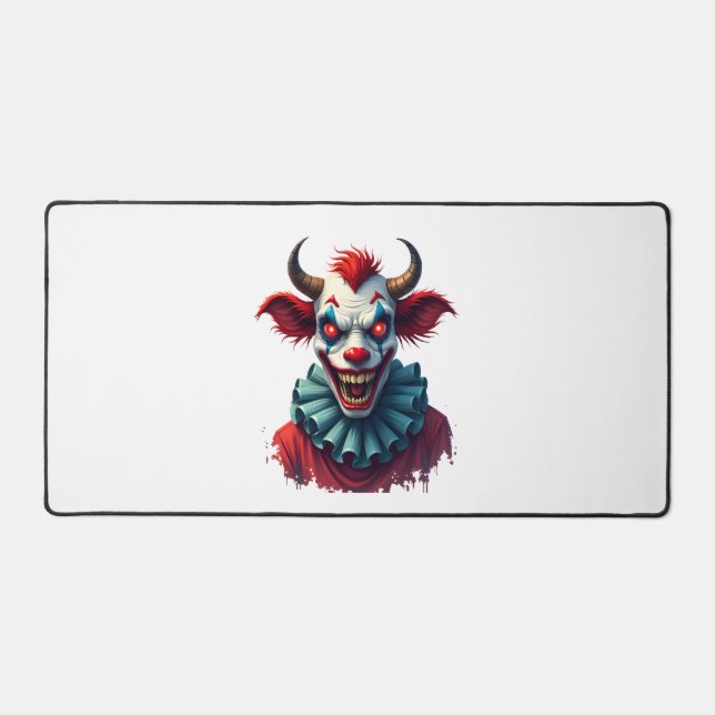 Clown Cow of Terror Desk Mat (Front)