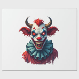 Clown Cow of Terror Wrapping Paper