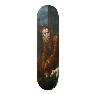 clown cry on skateboard deck