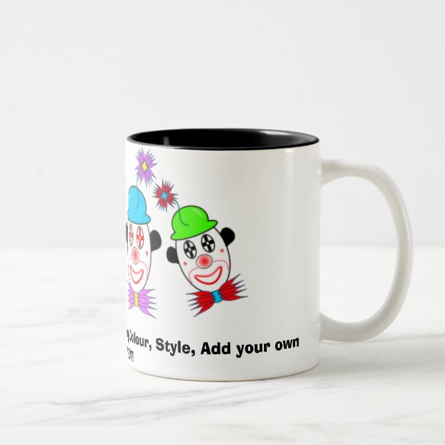 Clown, Customise ME! Change Mug Colour, Sty... (Right)