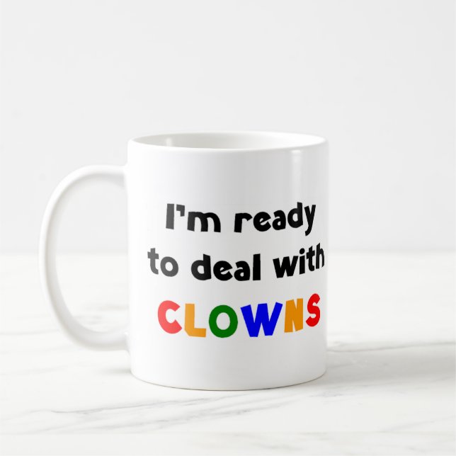 clown deal with coffee mug (Left)