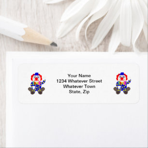 Clown Design Return Address Label