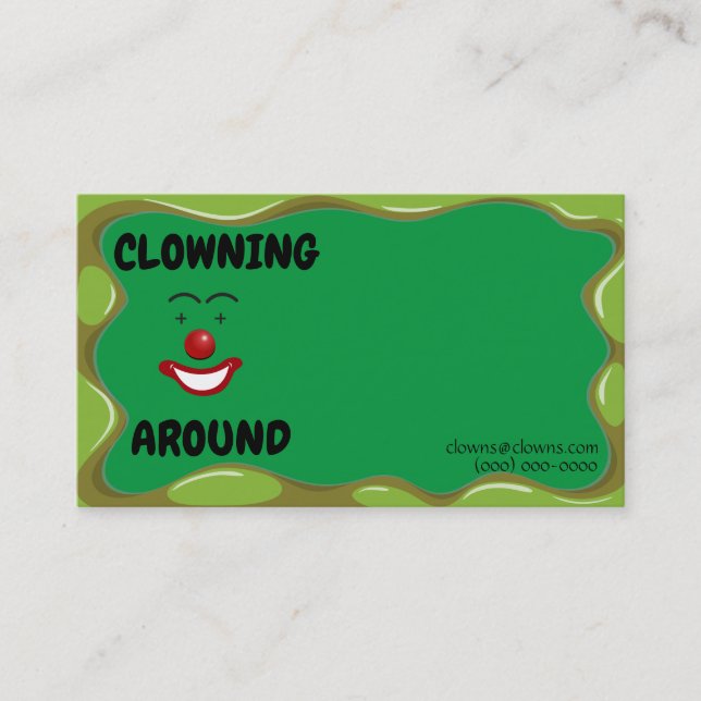 Clown Entertainers Logos Business Card (Front)