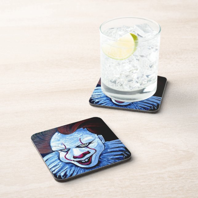 Clown:Evil Beverage Coaster (Right Side)