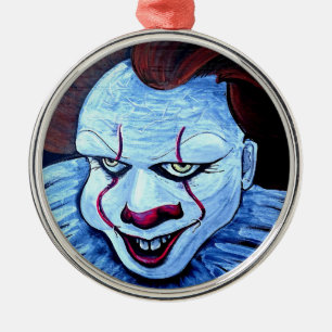 Clown:Evil Metal Ornament