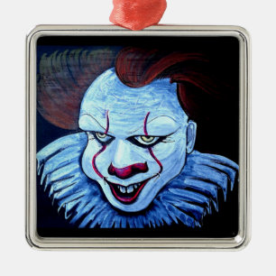 Clown:Evil Metal Ornament