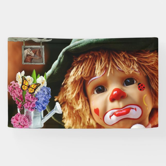 Clown face banner (Horizontal)