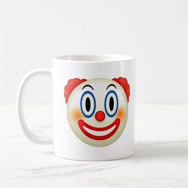 Clown Face Emoji T-Shirt Coffee Mug (Left)
