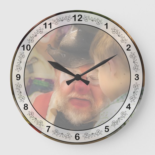 Clown - Face Painting Large Clock (Front)
