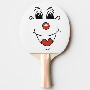 CLOWN FACE PING PONG PADDLE