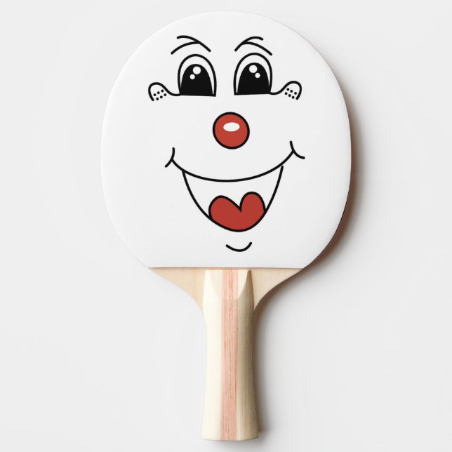 CLOWN FACE PING PONG PADDLE (Front)