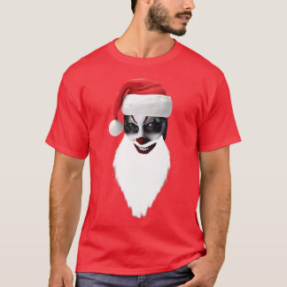 Clown Face Santa Hat Christmas Apparel  T-Shirt