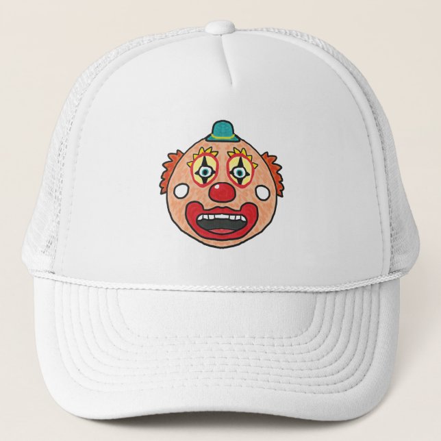 Clown Face Trucker Hat (Front)