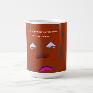 Clown-Faced Dog Cartoon Sketch Coffee Mug