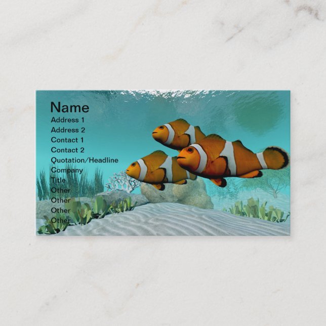 Clown Fish Business Card (Front)