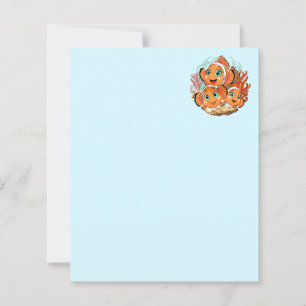 Clown fish Cartoon cute Family Underwater