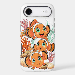Clown fish Cartoon cute Family Underwater