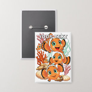 Clown fish Cartoon cute Family Underwater
