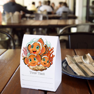 Clown fish Cartoon cute Family Underwater