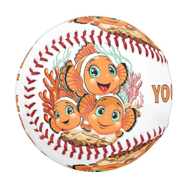 Clown fish Cartoon cute Family Underwater Baseball (Front Left)