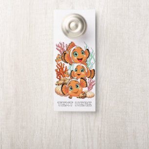 Clown fish Cartoon cute Family Underwater Door Hanger