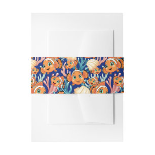 Clown fish Cartoon cute Family Underwater Invitation Belly Band