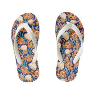 Clown fish Cartoon cute Family Underwater Kid's Thongs