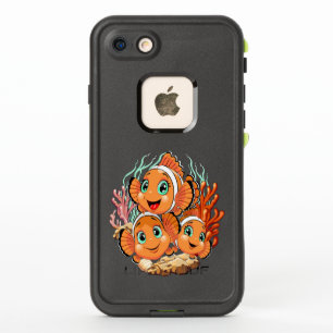 Clown fish Cartoon cute Family Underwater