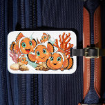 Clown fish Cartoon cute Family Underwater Luggage Tag<br><div class="desc">Cute and Joyful little Clownfish Cartoon Characters swimming together on underwater Coral Reef Background. Original Vector Illustration Copyright BluedarkArt.</div>