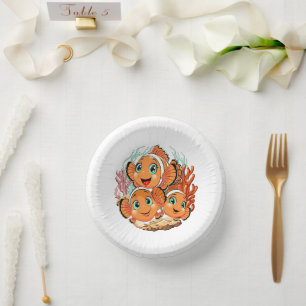 Clown fish Cartoon cute Family Underwater Paper Plate