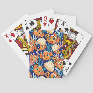 Clown fish Cartoon cute Family Underwater Playing Cards